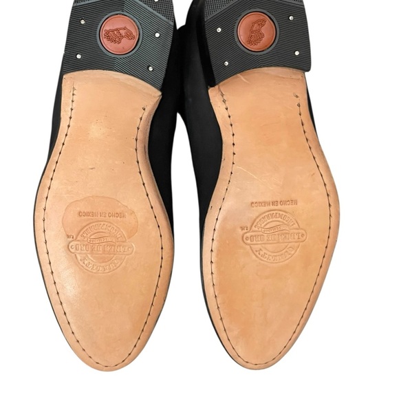 Linea De Oro Botin Tacon, Oil Leather/suede/piel Graso (black/negra)size 8 men - Picture 8 of 15